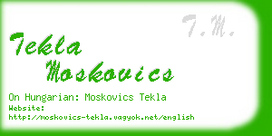 tekla moskovics business card